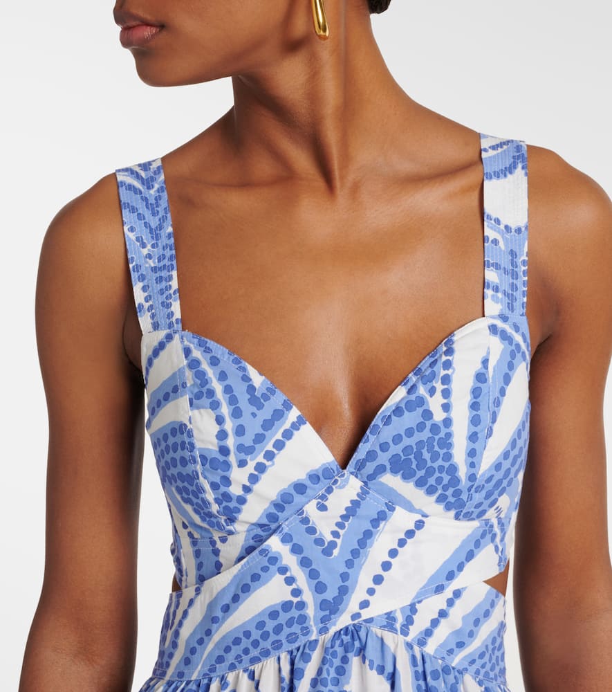 Coco printed cotton midi dress