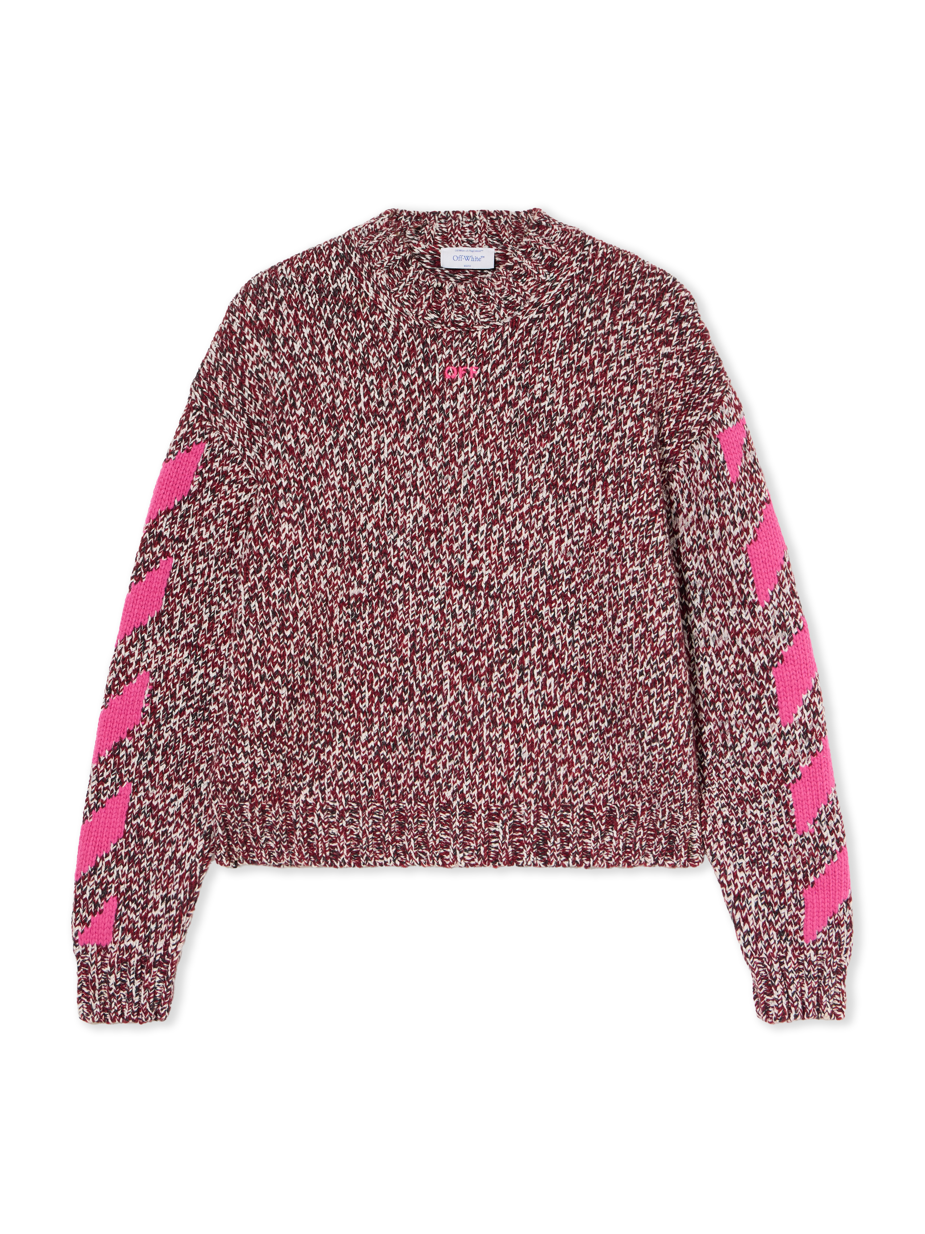 Mouline Arrow Knit Crewneck Sweater - Female Clothing Red Dahlia