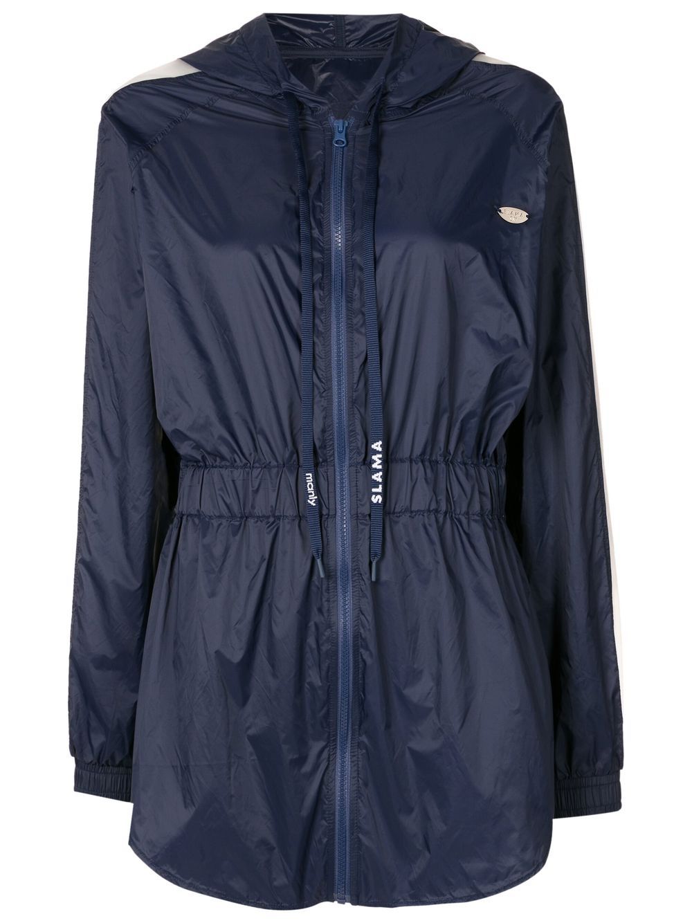 SLAMA GYM + MANLY hooded lightweight jacket - Blue
