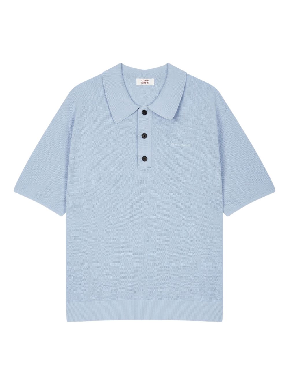 STUDIO TOMBOY ribbed polo shirt - Blue