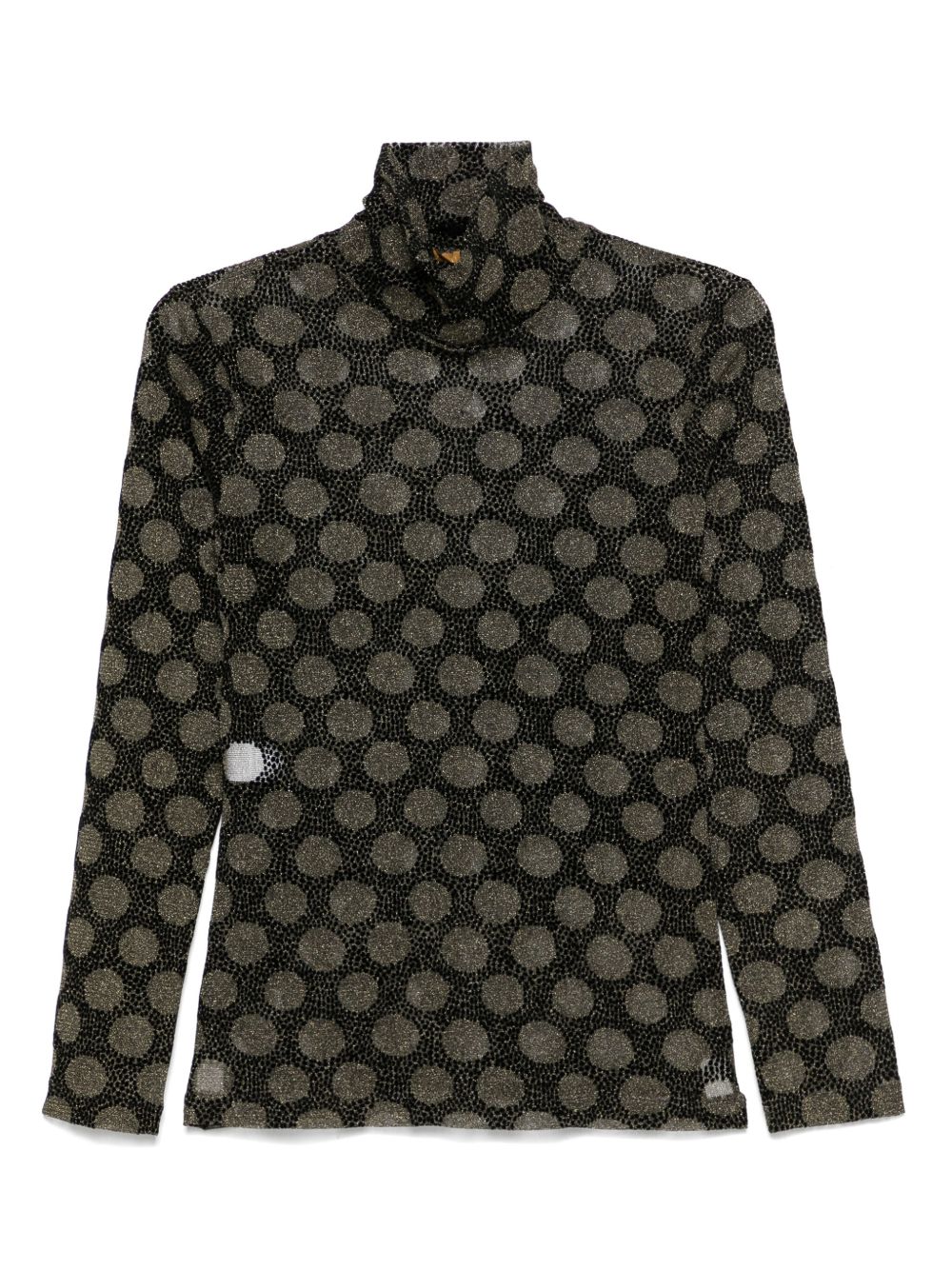 Geometric-print top - Black