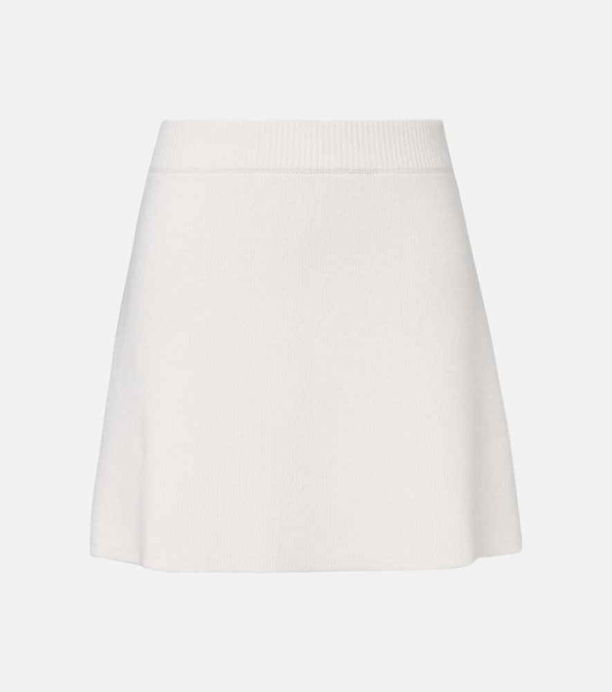 Clare high-rise cashmere miniskirt