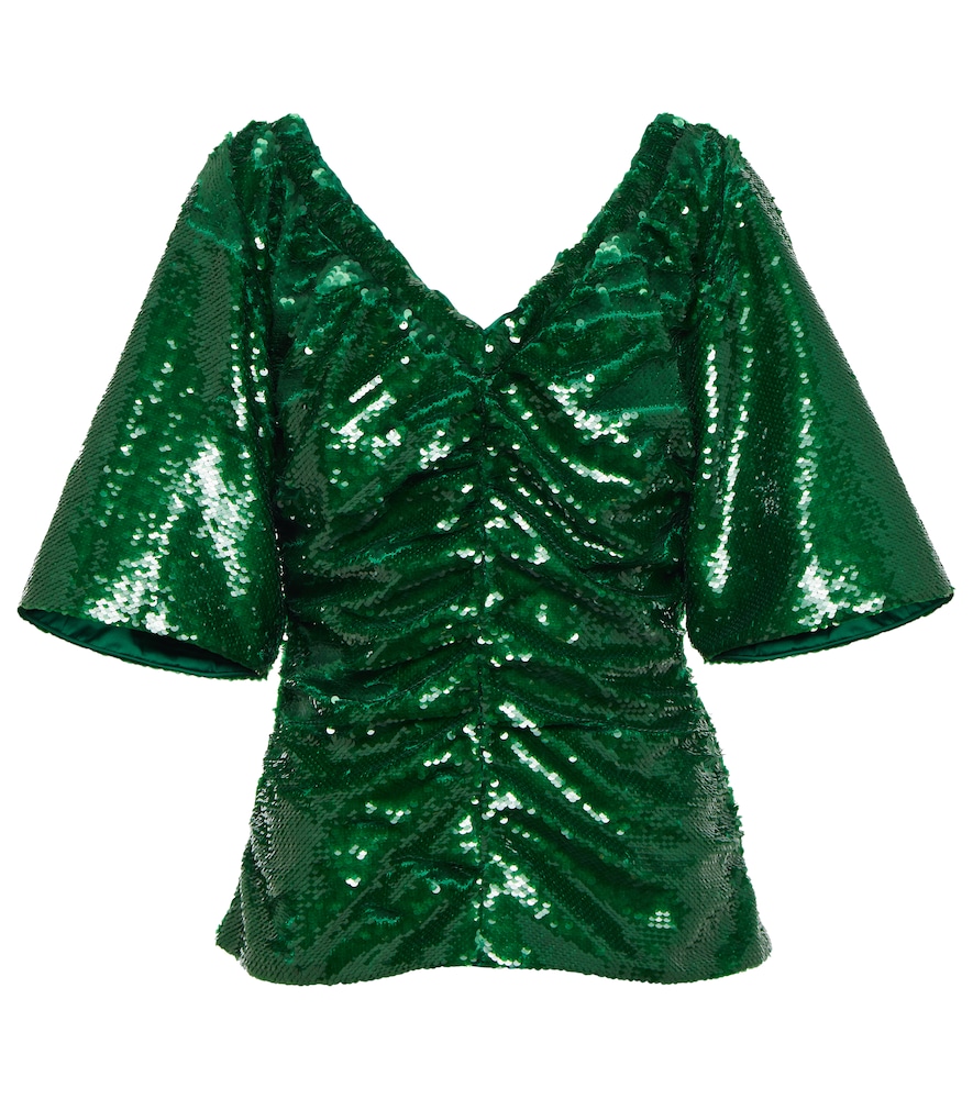 Ganni Sequined top