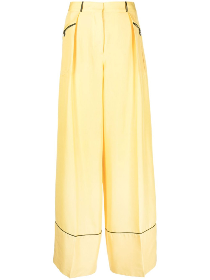 Contrast Piping Pants