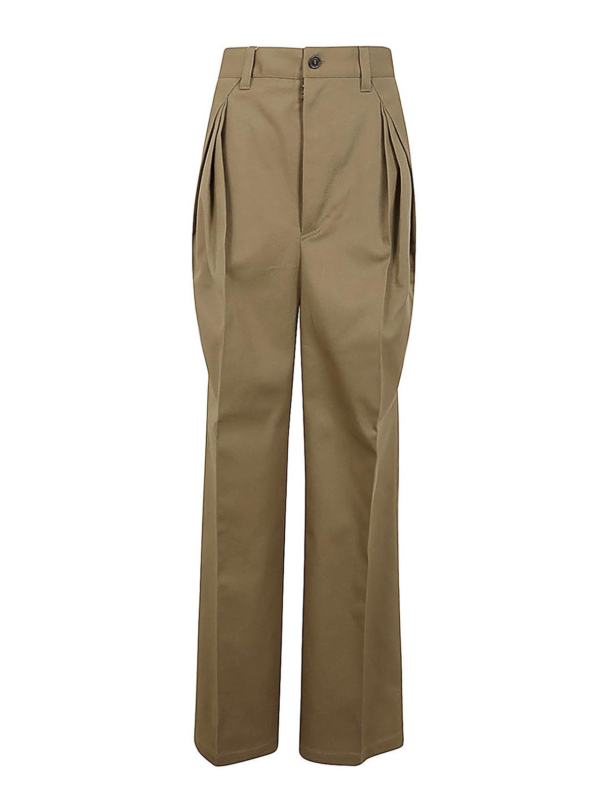 Beige Pants With Pleats