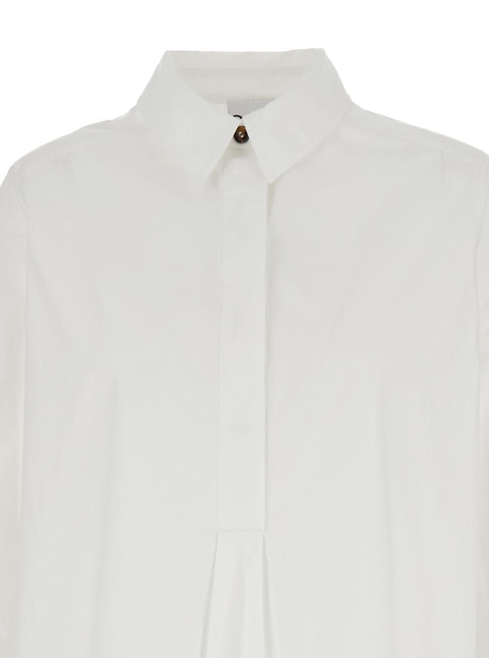 Cotton Poplin Oversized Shirt Dress