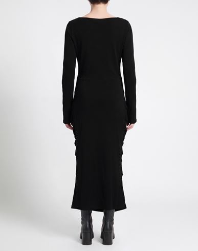 Woman Maxi dress Black Size 8 Cotton, Elastane