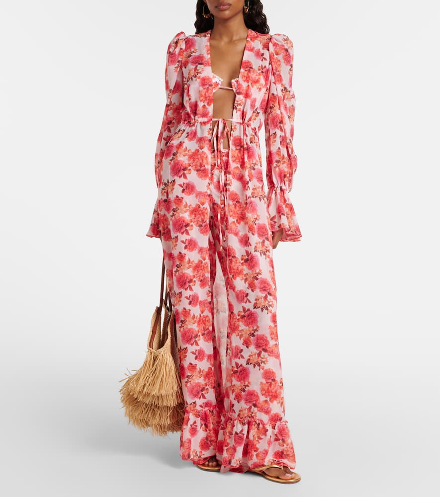 Bowie floral flared pants