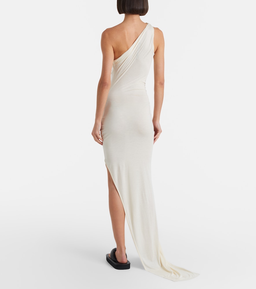 Aaliyah asymmetric draped gown