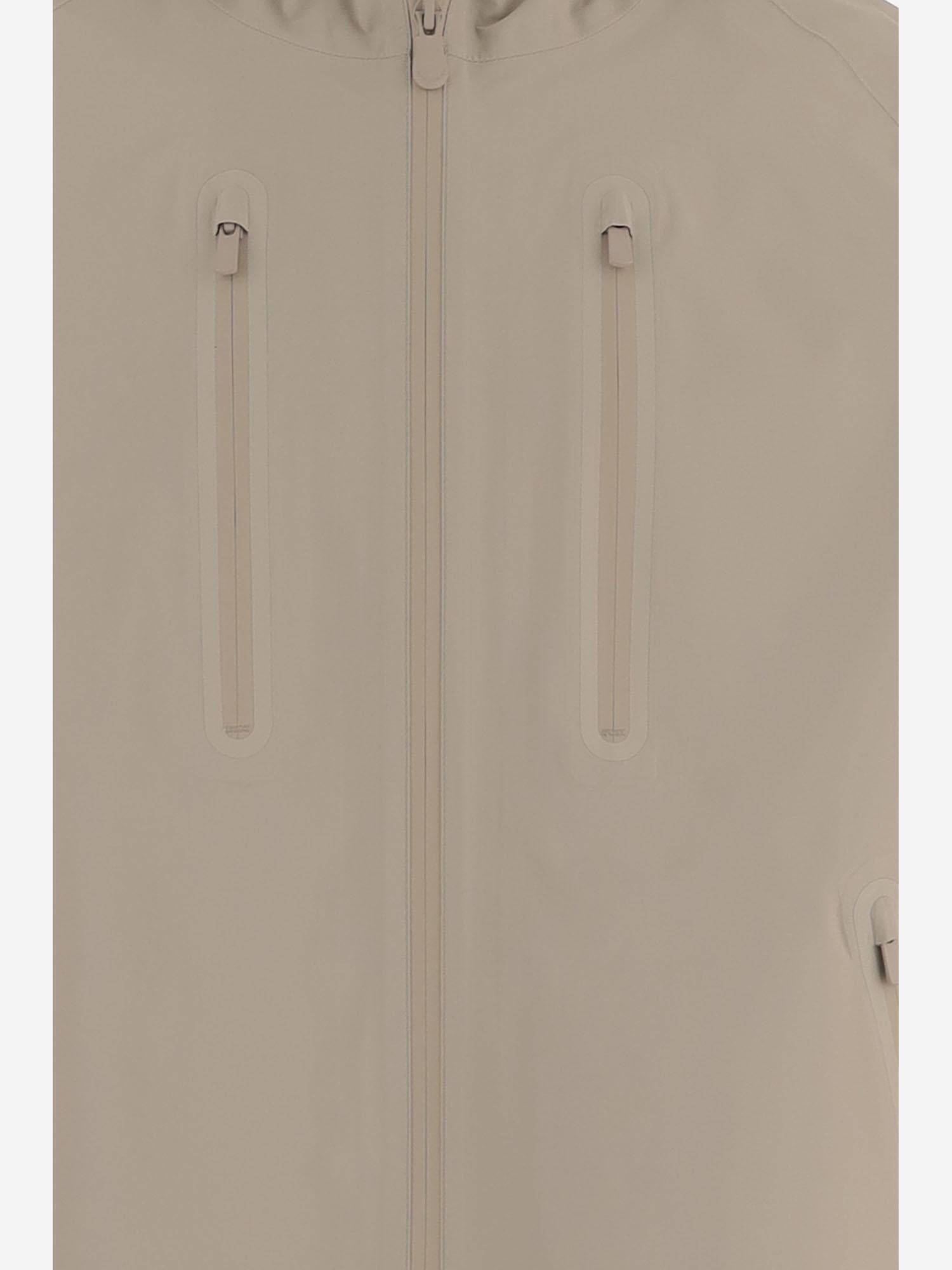 Hooded Nylon Jacket — Beige