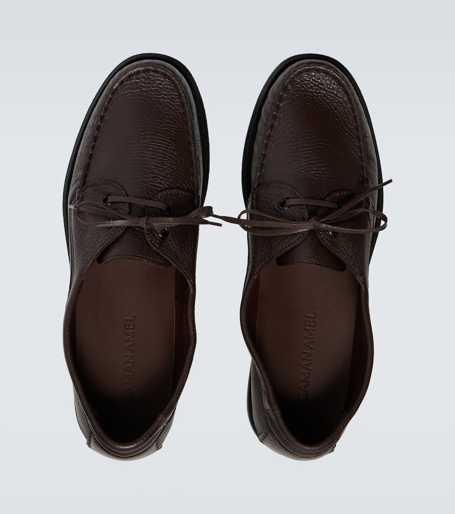 Saman Amel City Moc leather boat shoes