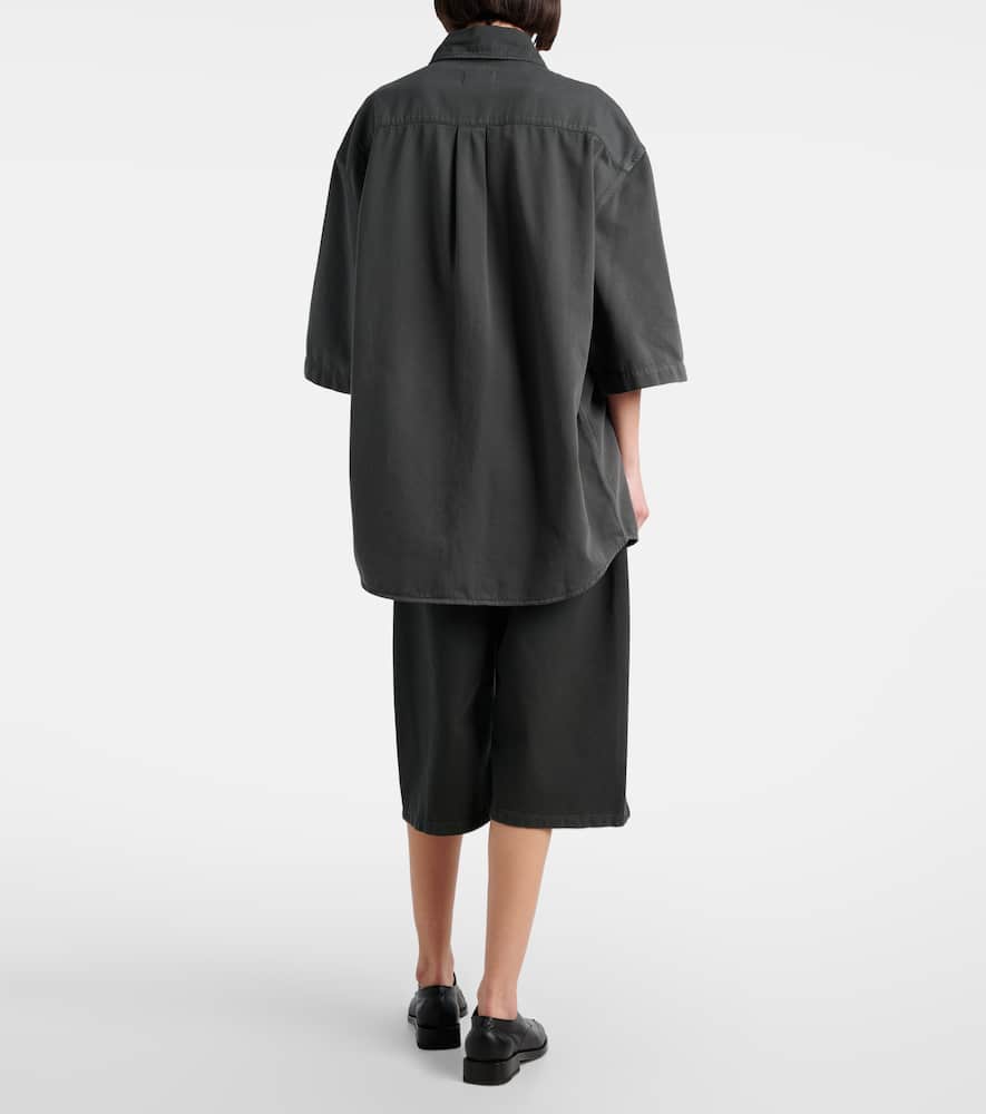 Oversized denim shirt