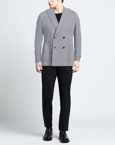 Man Blazer Blue Size 40 Cotton, Polyamide
