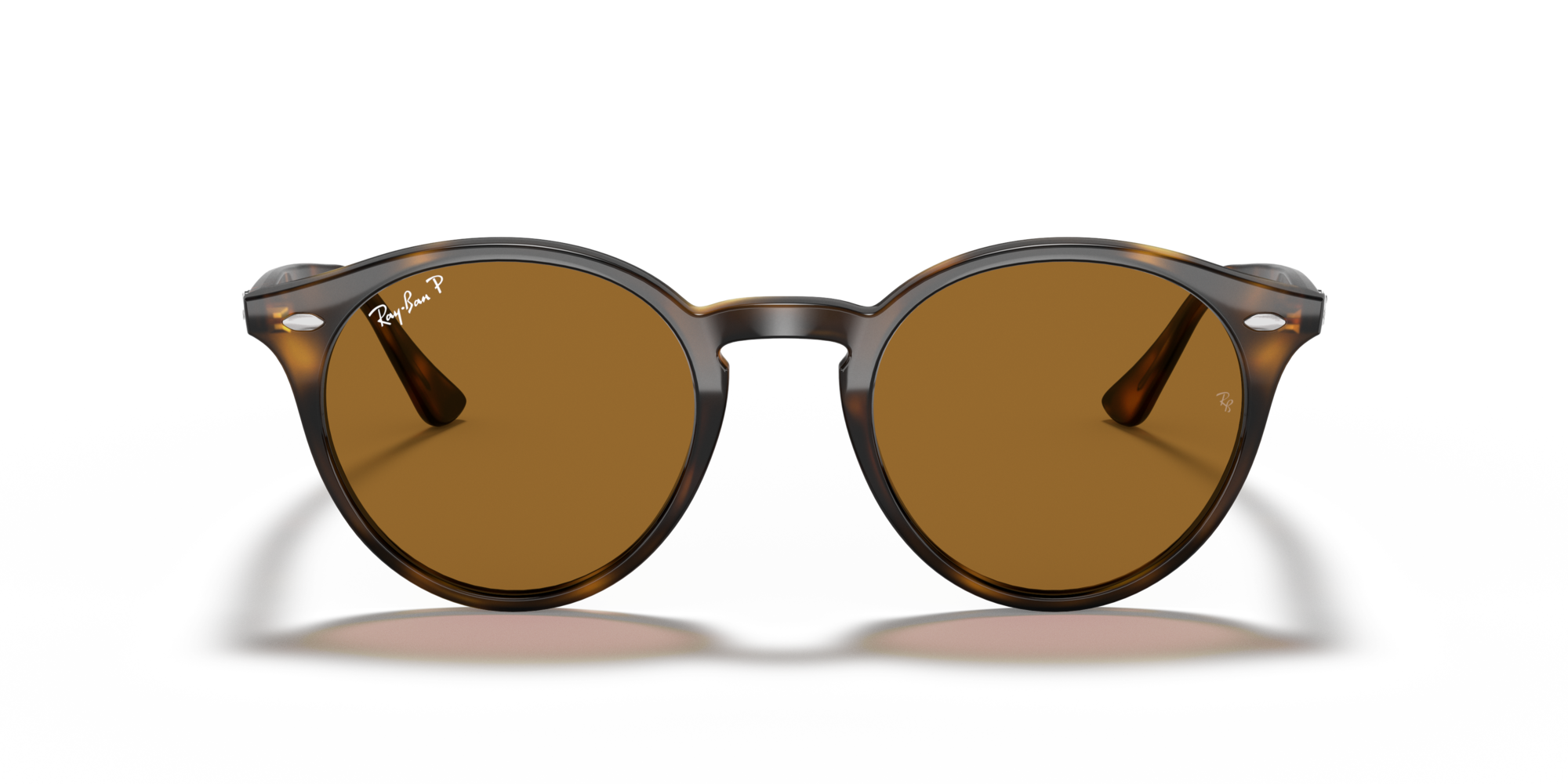 Ray - Ban Unisex Ray - Ban RB2180 710/83 Sunglasses Injected Turtle Round Polarized