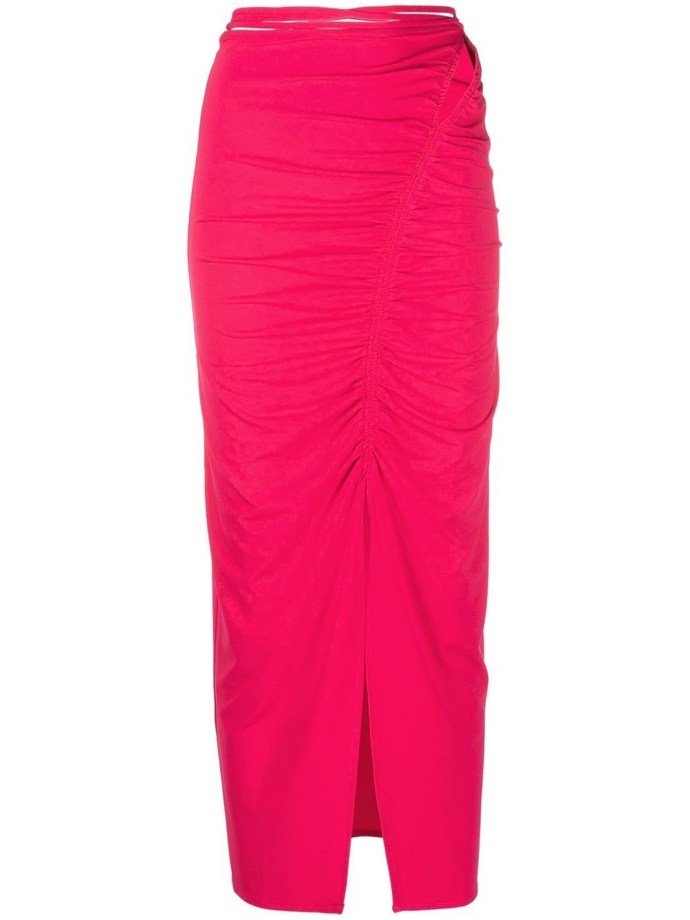 Gathered midi skirt