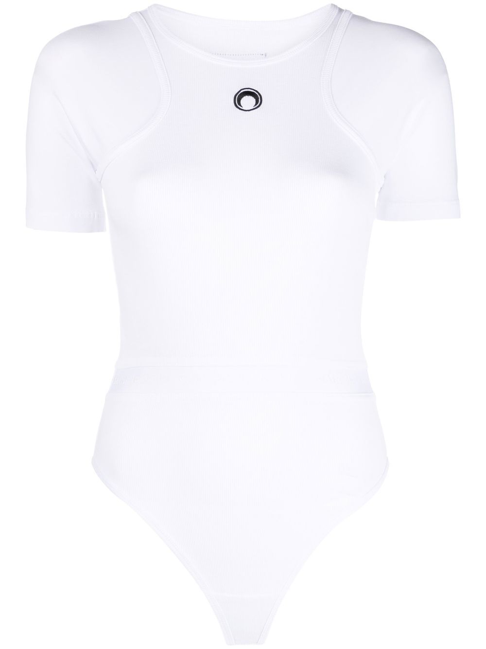 Logo-print organic-cotton bodysuit - White