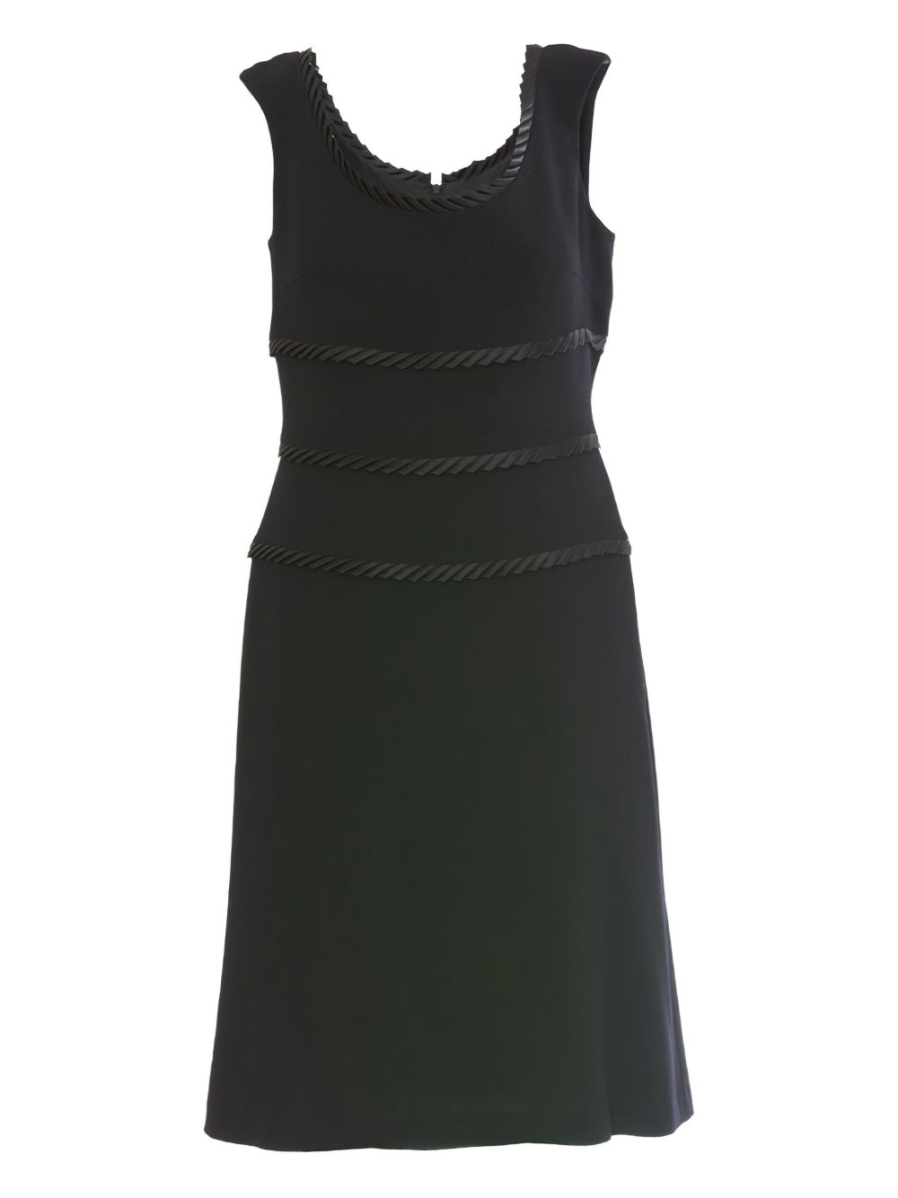 Wool ruffled dress - Black