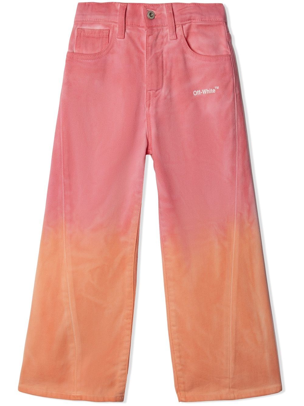 Helvetica faded wide leg trousers - Pink