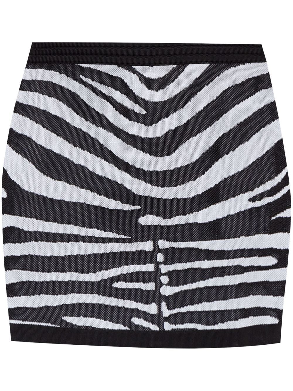 Zebra-print skirt - Black