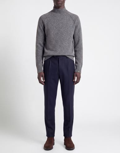 Man Turtleneck Grey Size 36 Virgin Wool, Polyamide