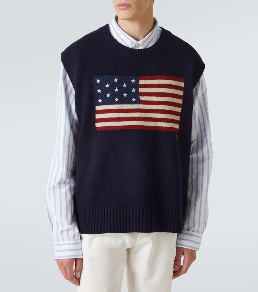 Wool and cotton sweater vest