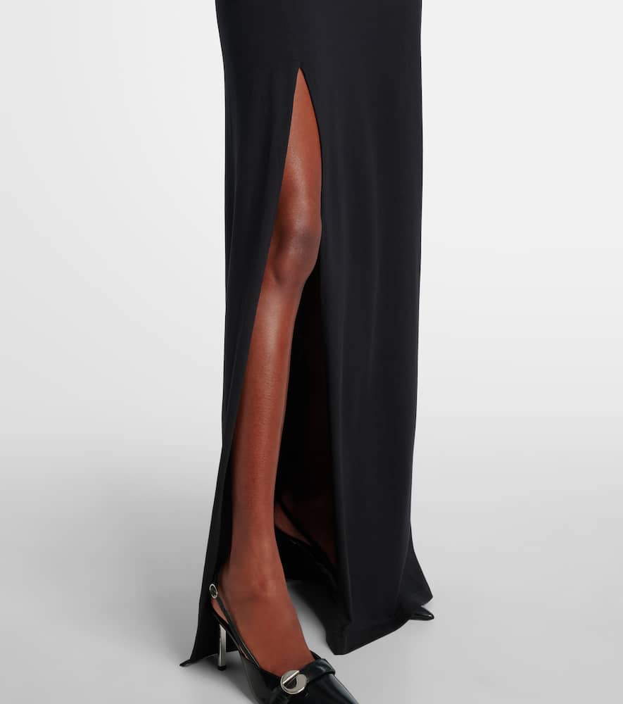 Layered cotton-blend jersey maxi dress