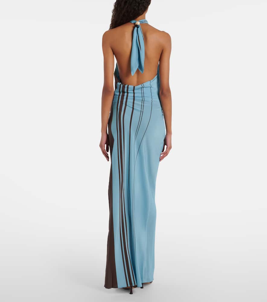Rioja striped silk crêpe maxi dress