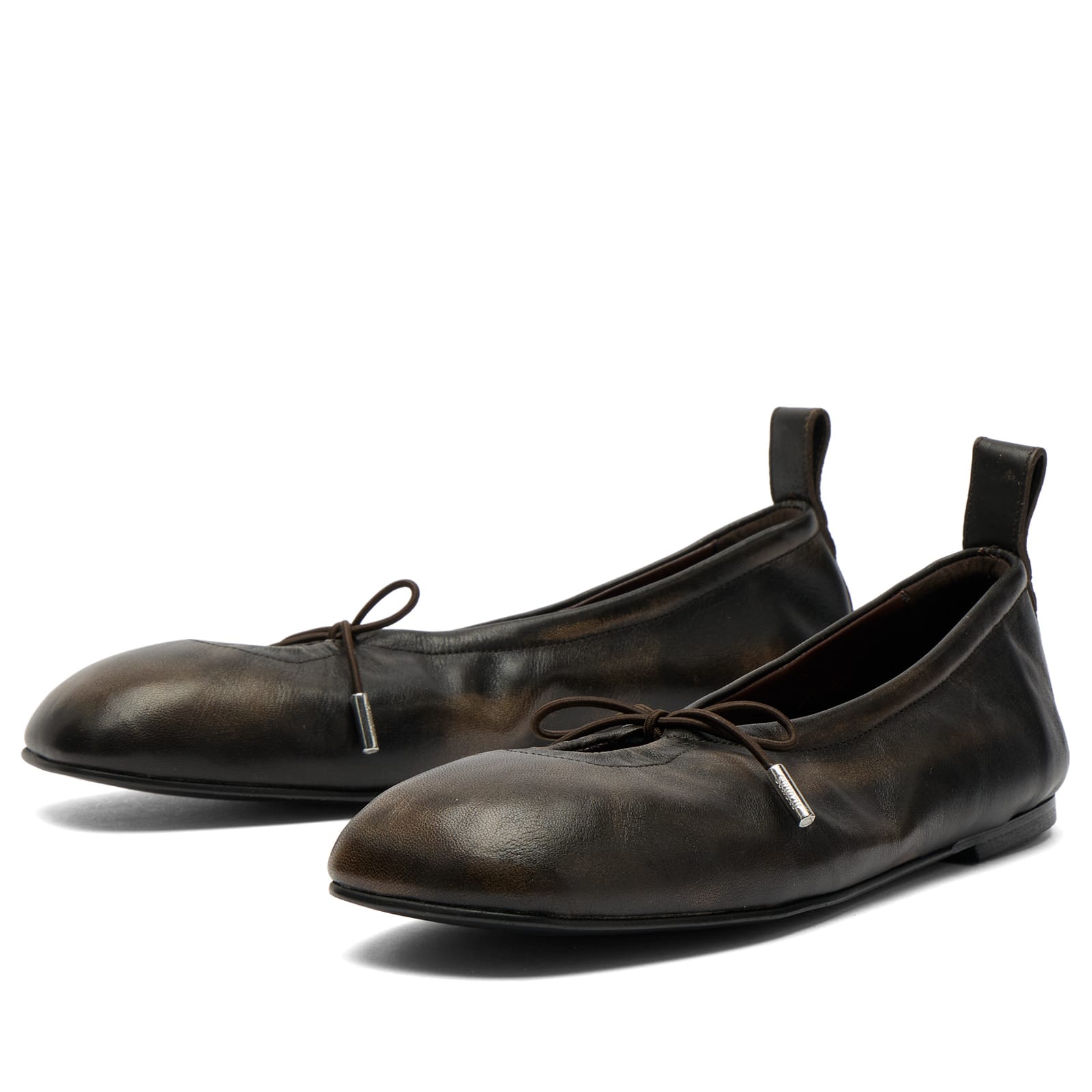 Women's Rosalind Leather Ballet Flats Brushed Brown