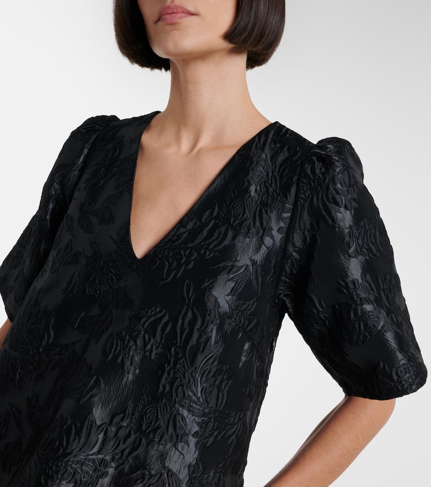 Satin cloqué minidress