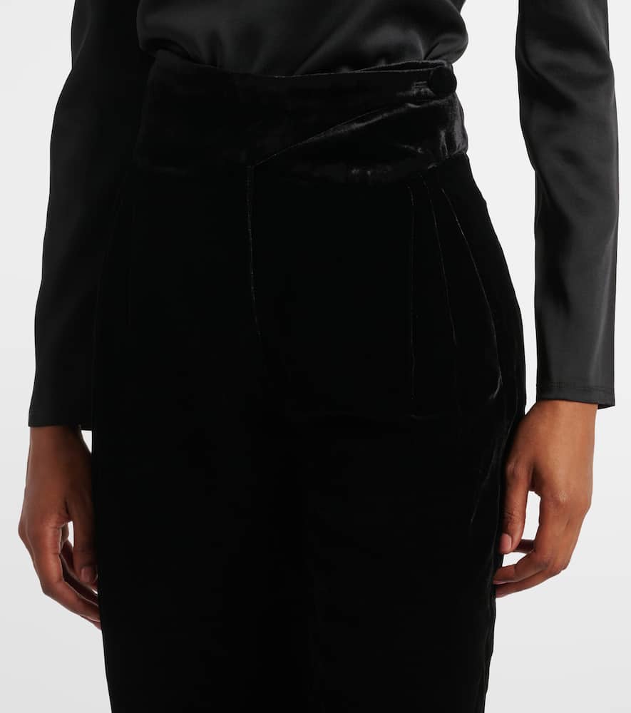 Blazé Milano Afterglow high-rise velvet slim pants