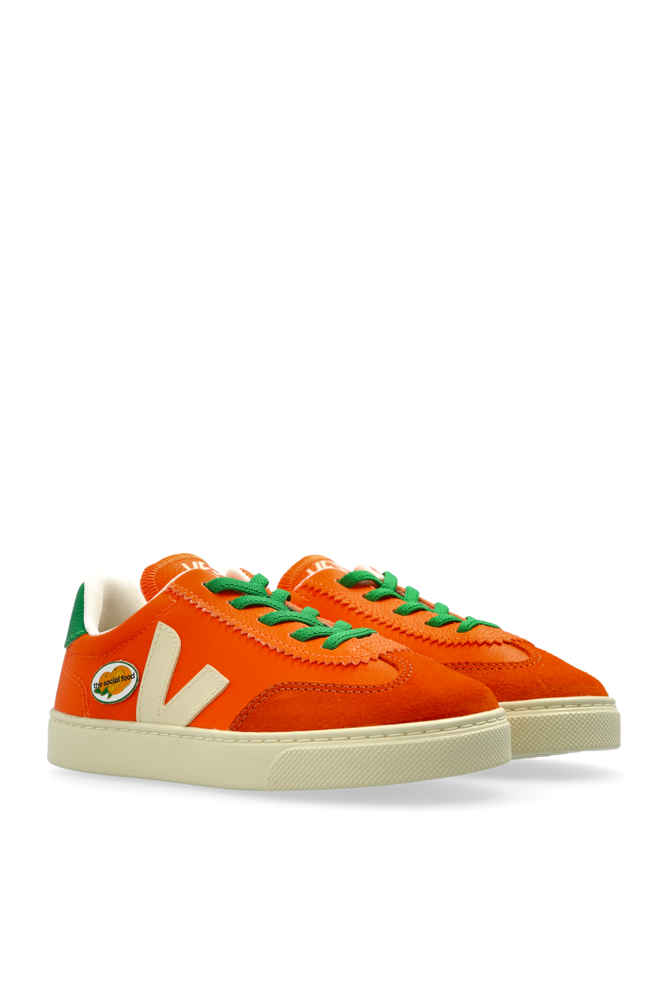 Veja Kids Sports Shoes X THE SOCIAL FOOD LEATHER, Unisex, Orange