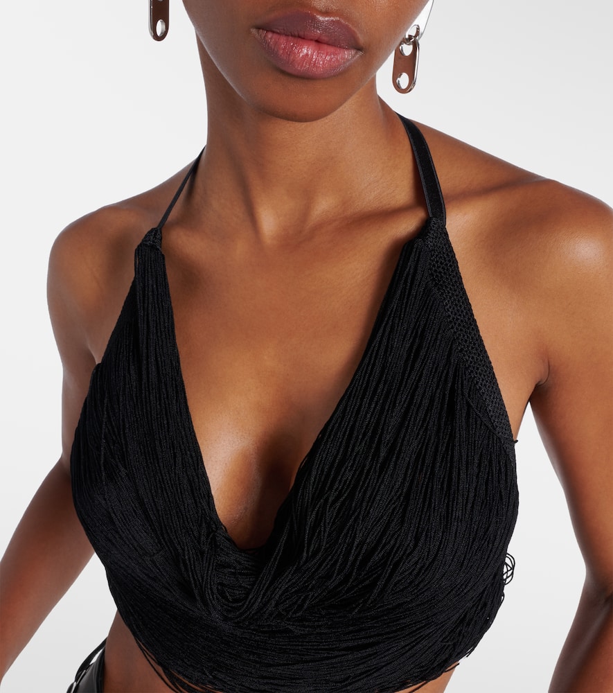 Fringed halterneck bralette