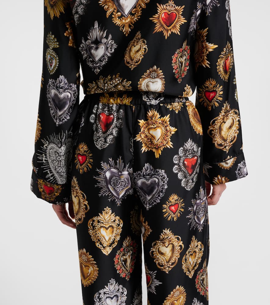 Devotion silk twill palazzo pants