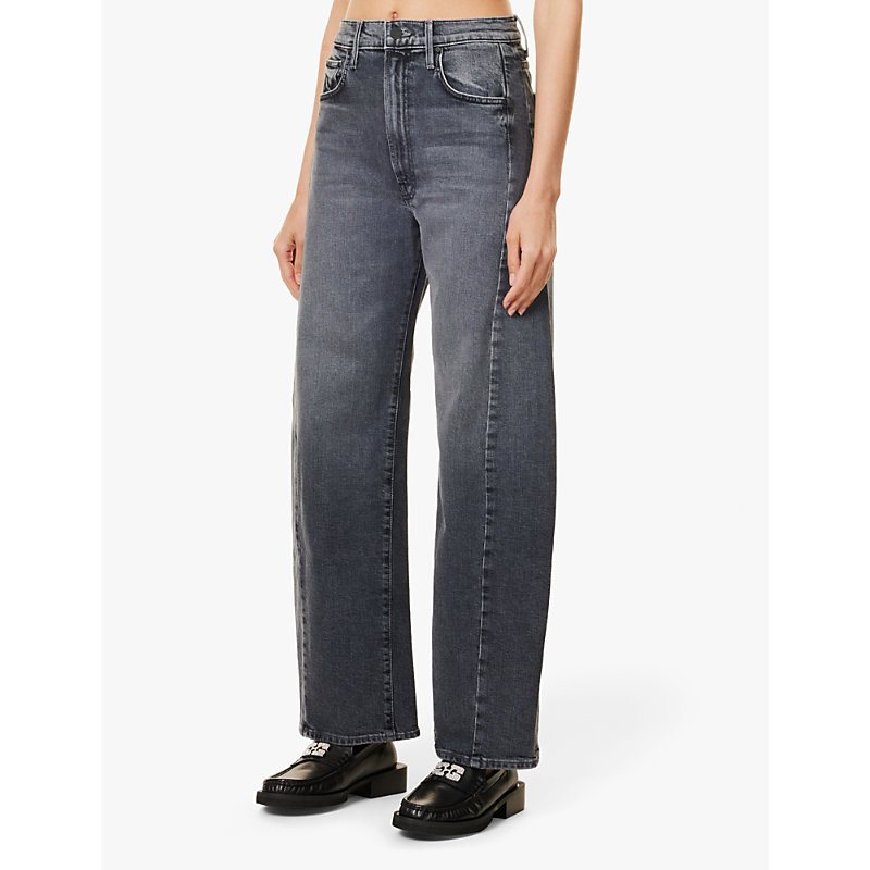 Womens Outta Sight the Half Pipe Flood Barrel-leg High-rise Stretch-denim Jeans
