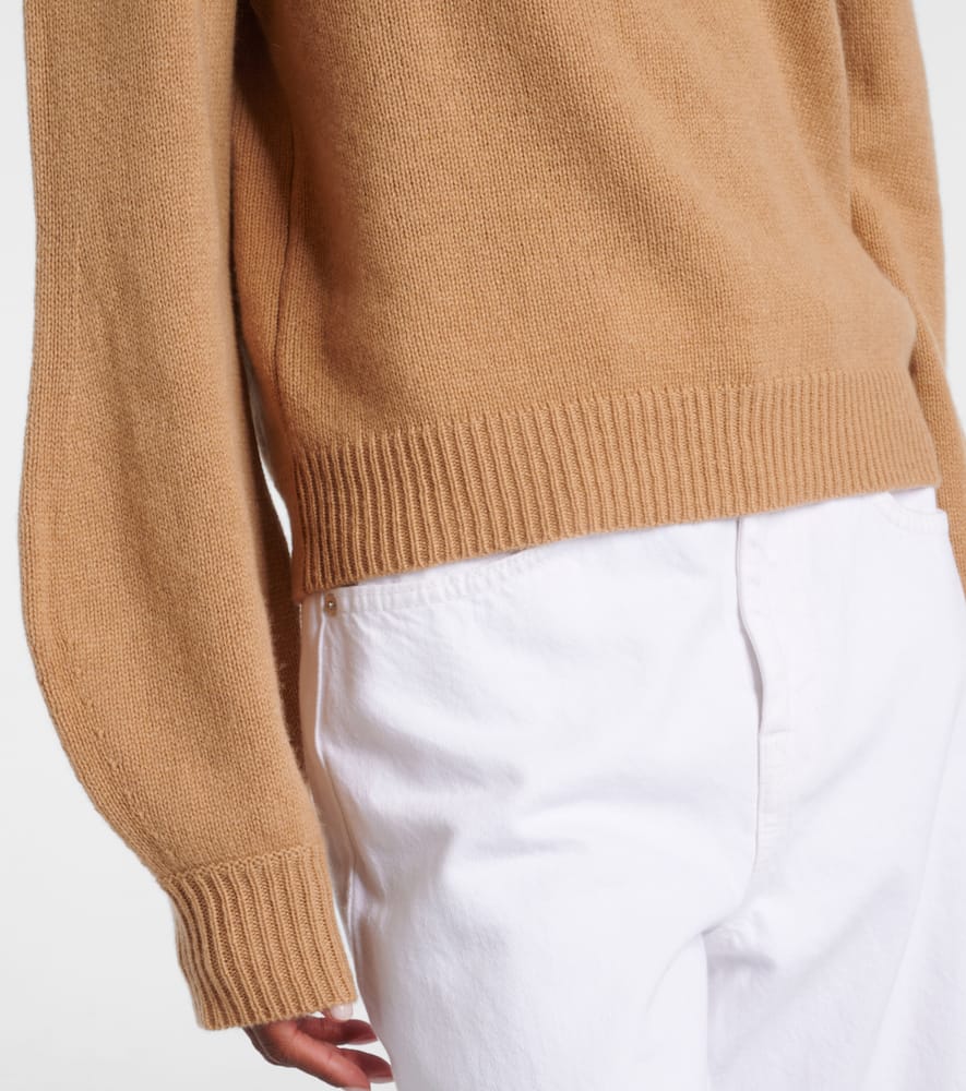 Patch-appliqué cashmere sweater
