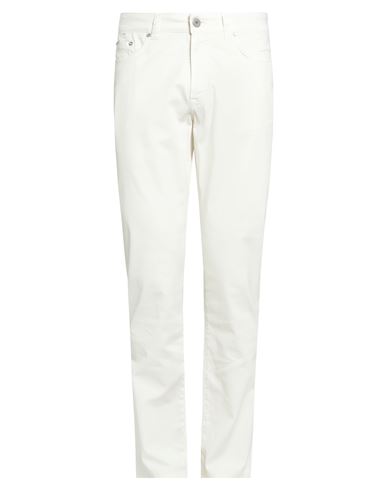 Man Pants Cream Size 30 Cotton, Elastane