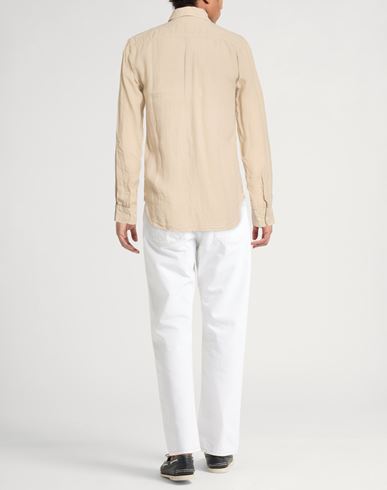 Man Shirt Beige Size XXL Linen