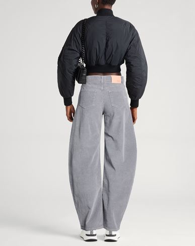 Woman Pants Grey Size L Cotton, Modal, Elastane