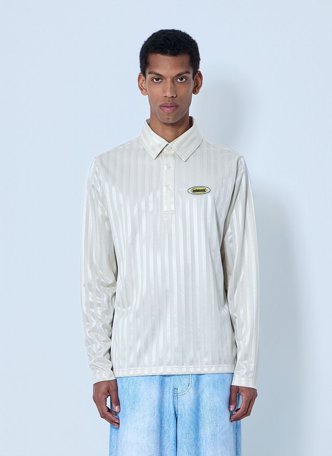 Striped Long Sleeve Polo Shirt