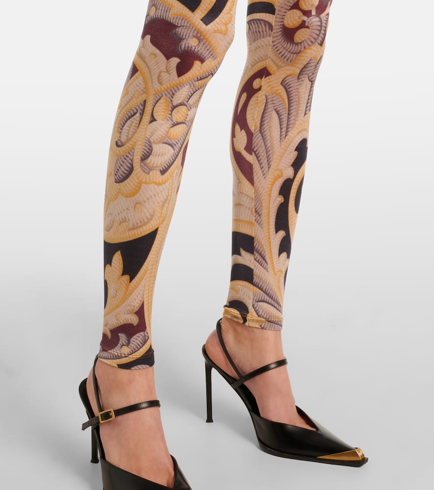 X Etro Baroque paisley leggings
