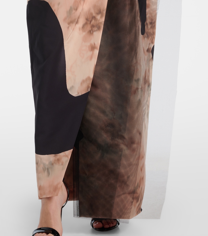 Draped maxi skirt