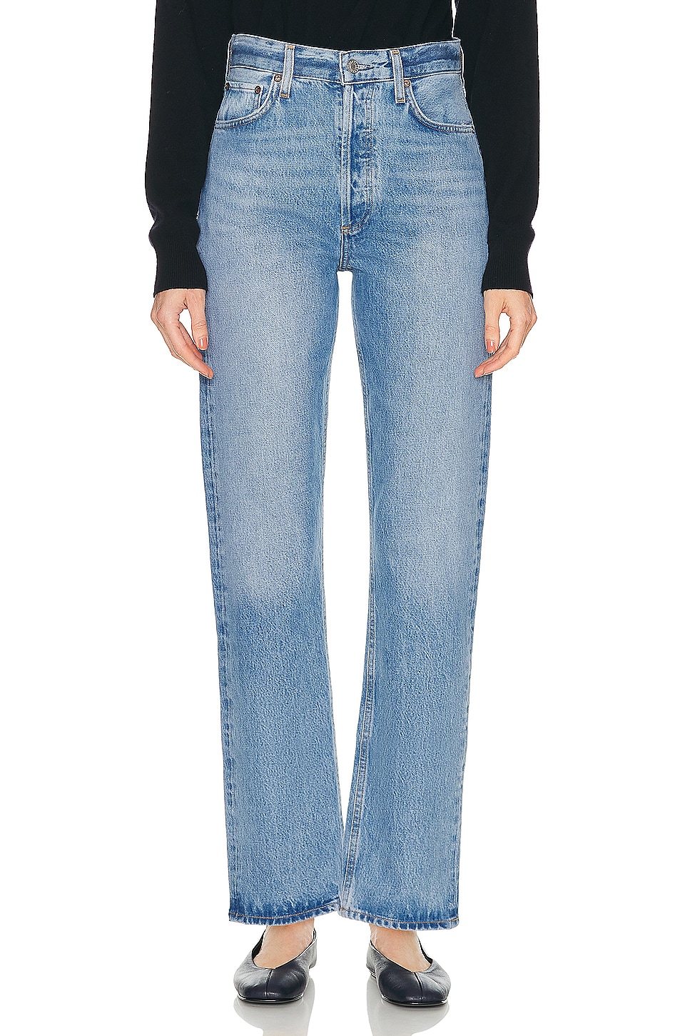 AGOLDE 90's Pinch Waist Straight Jeans in Infinite - Denim-Light. 29 also , 31, 32