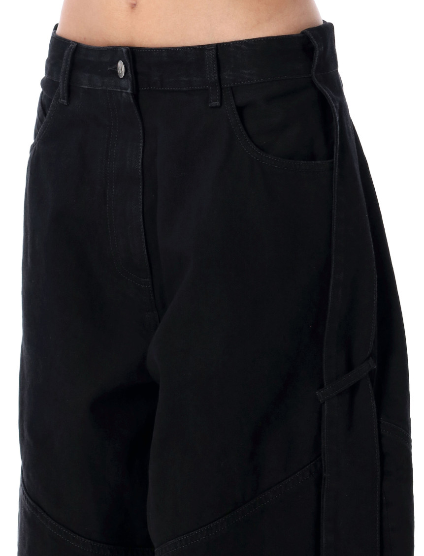 Black Wide Leg Denim Jeans
