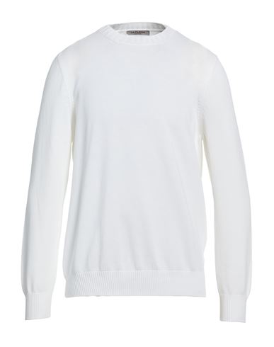 Man Sweater White Size 42 Cotton