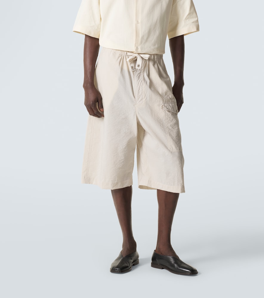 Cotton-blend Bermuda shorts