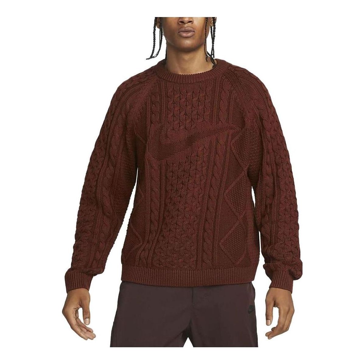 Life Cable Knit Sweater 'Burgundy'