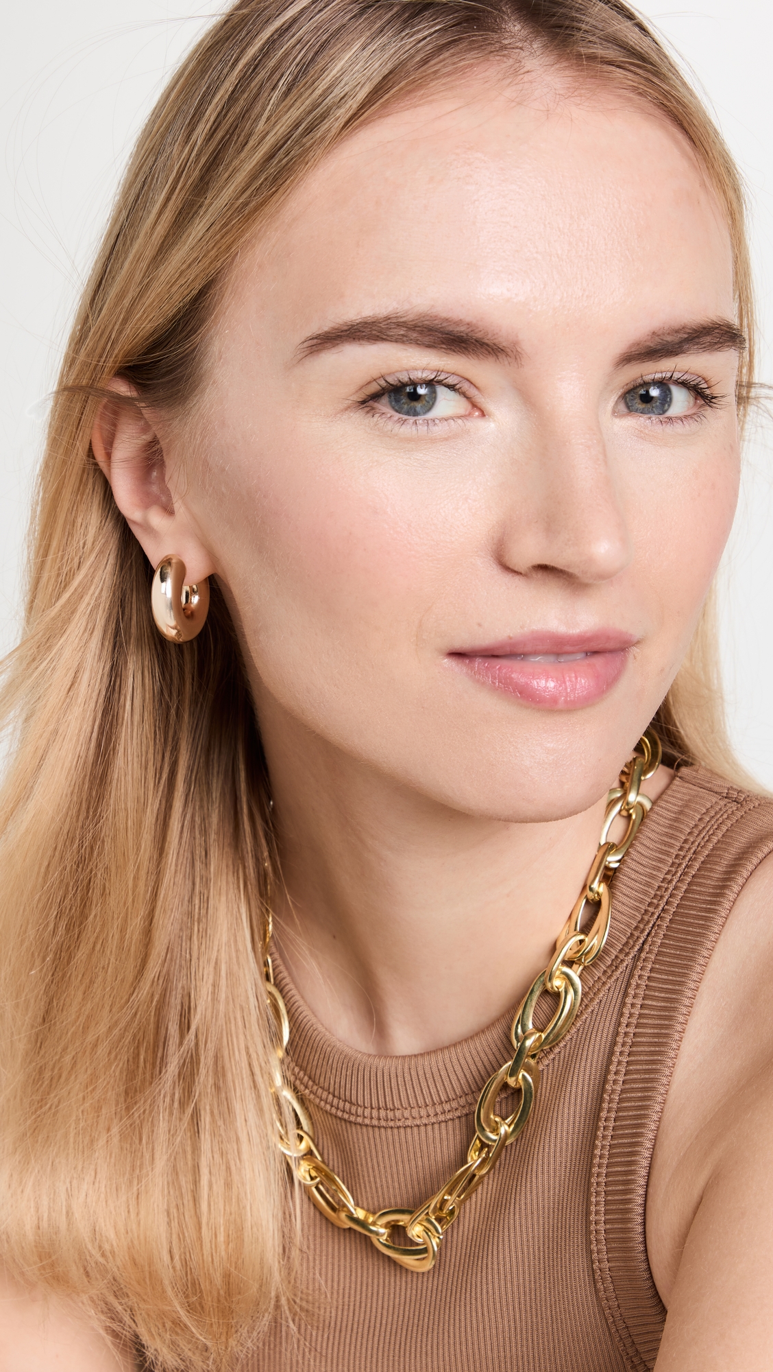 Bubble Hoop Earrings Gold One Size