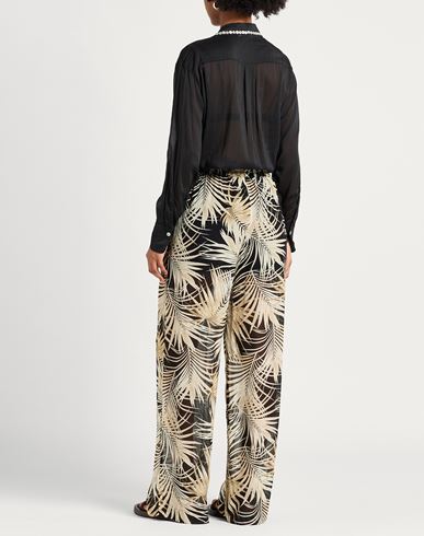 Woman Pants Khaki Size S Viscose, Silk