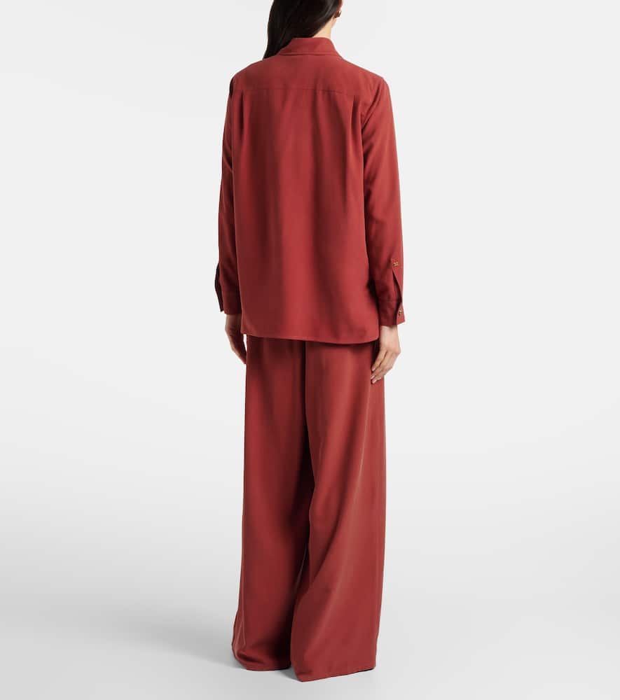 Cotton wide-leg pants