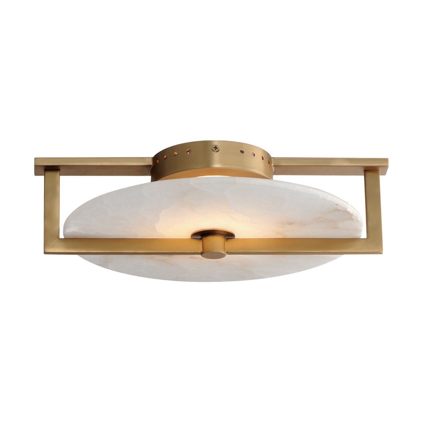 Quarry 1-Light LED Wall Sconce with Flush Mount in Natural Aged Bra